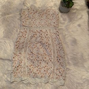 Lulus White Lace Body Con Dress